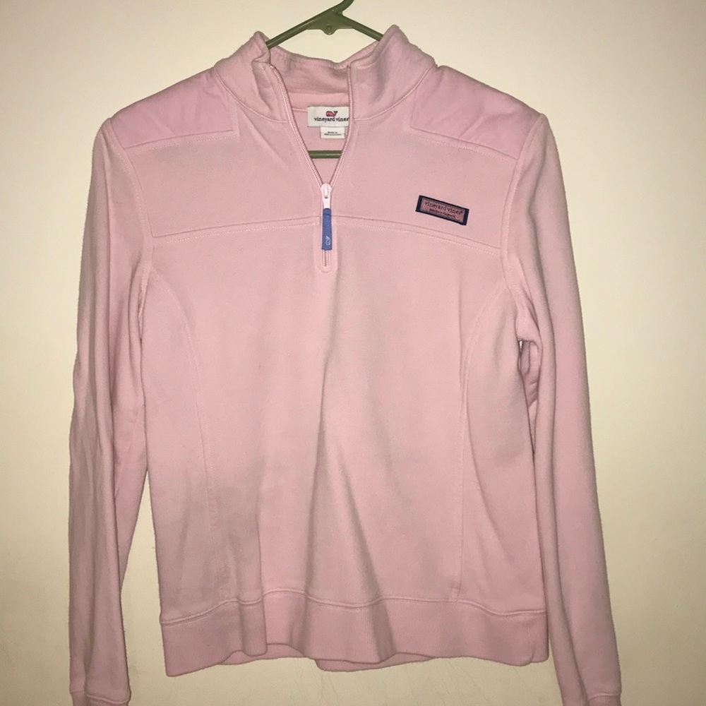 Pink vineyard vines quarter zip